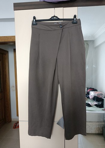 Kadın kruvaze havuç Kumaş Pantolon - Görsel 2