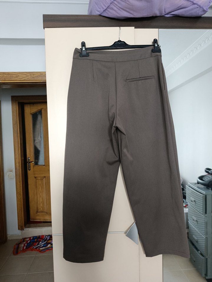 Kadın kruvaze havuç Kumaş Pantolon - Görsel 5