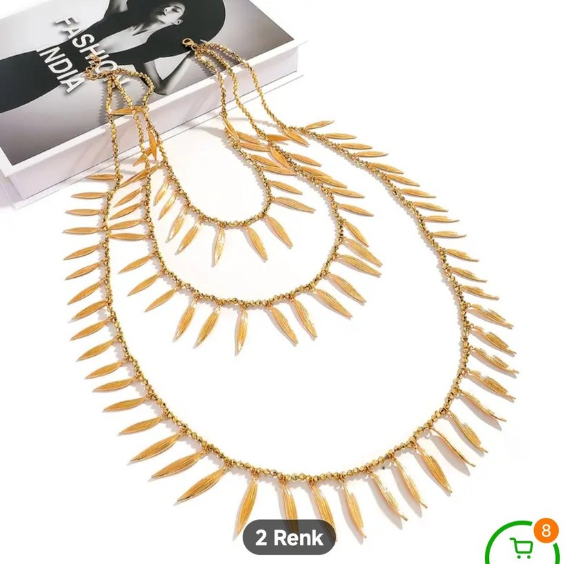 Zara Zincir Detaylı Uzun Bohem Altın Kolye - Görsel 3