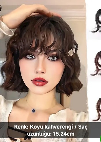 kıvırcık kahkül peruk - Görsel 3