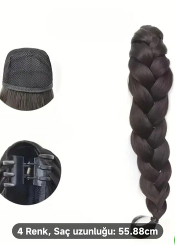 El örgüsü örülmüş at kuyruğu peruk - Görsel 4