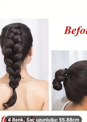 El örgüsü örülmüş at kuyruğu peruk - Görsel 2