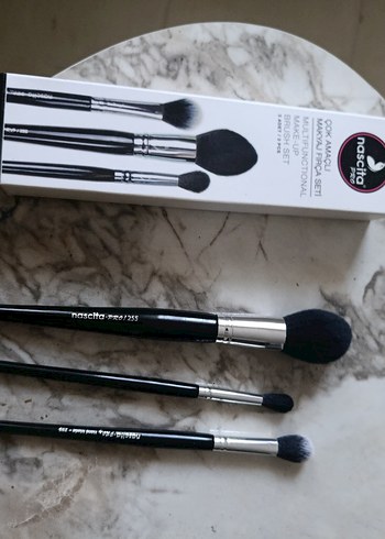 Nascita Pro Çok Amaçlı Makyaj Fırça Seti 3'lü 55 - Görsel 3