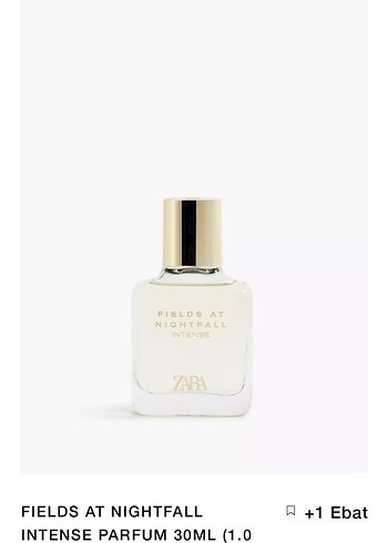Beden Zara Fields at Nightfall Intense Kadın Parfümü 30 ml edp