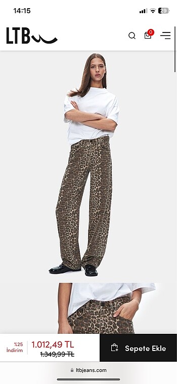 Ltb leopar kadın pantolon