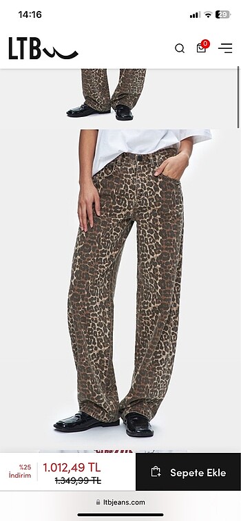 LTB Ltb leopar kadın pantolon