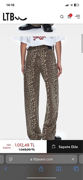 29 Beden Ltb leopar kadın pantolon
