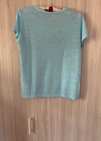 Turkuaz, Baskılı Kısa Kollu Defacto Kadın Tişört - Görsel 4