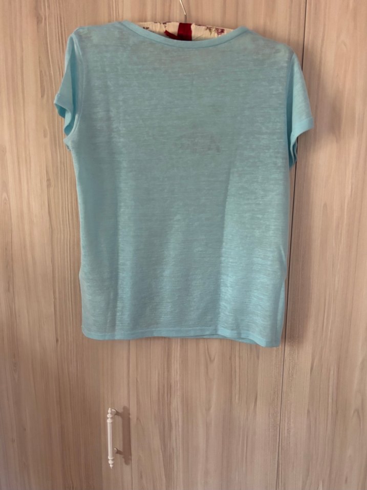 Turkuaz, Baskılı Kısa Kollu Defacto Kadın Tişört - Görsel 4