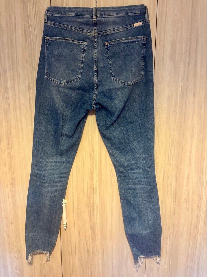 H&M Yırtık Detaylı Mavi Yüksek Bel Kadın Skinny Jean - Görsel 2