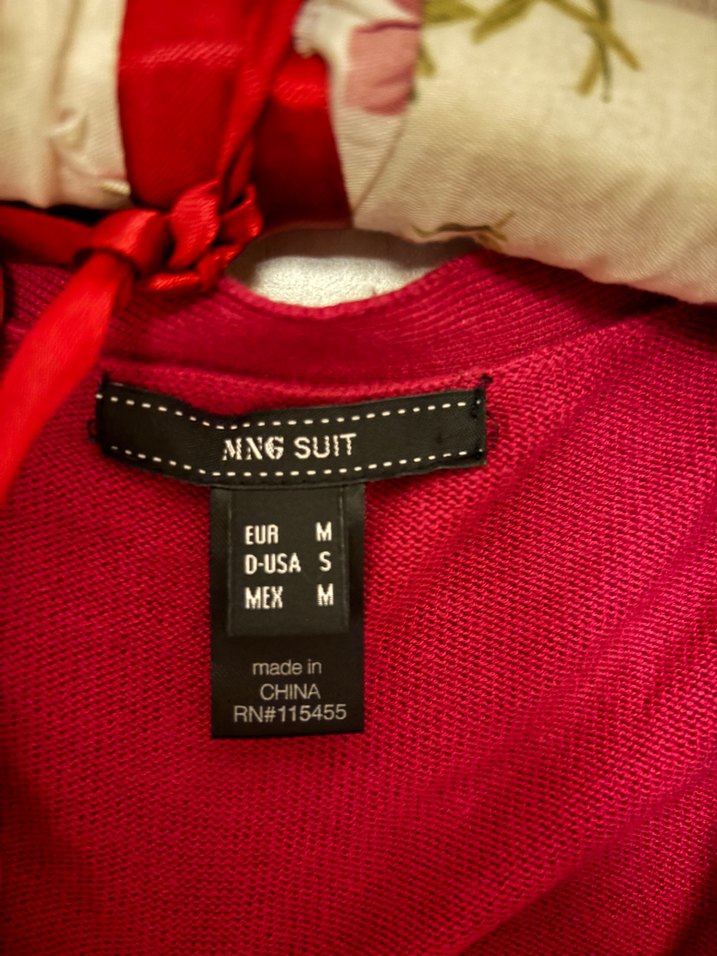 Mango Vişne Rengi Düğmeli Kadın Hırka - Görsel 4