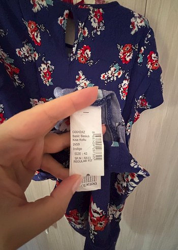 Renkli Çiçek Desenli Mavi Bohem Kısa Elbise - Görsel 4