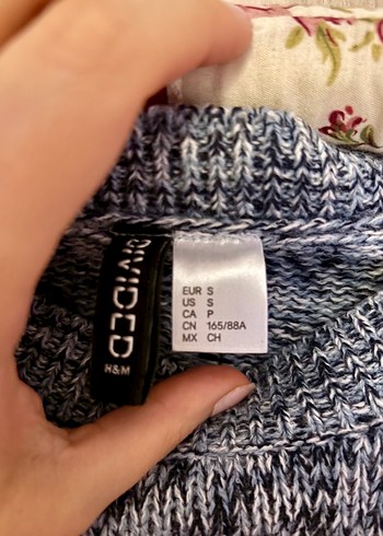 H&M H&M Mavi Kadın Triko Uzun Kollu Kazak