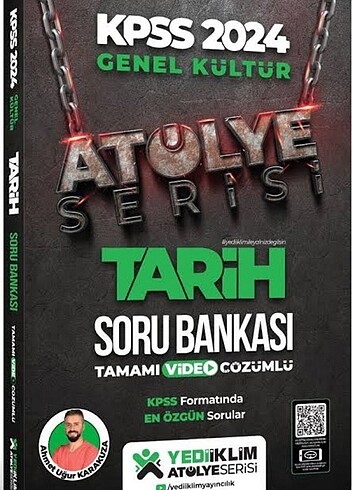 YEDİİKLİM Atölye Serisi Kpss Tarih Soru Bankası 