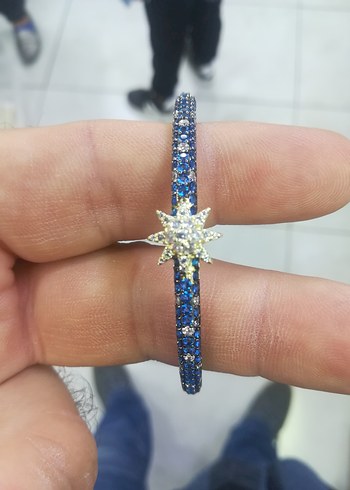Mavi Boncuklu Parlak Bohem Kadın Bileklik