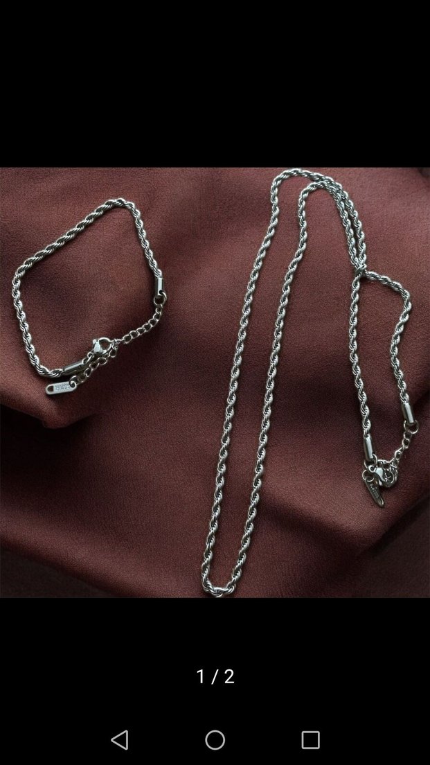 Minimalist Gri Zincir Detaylı Kadın El Zinciri - Görsel 2