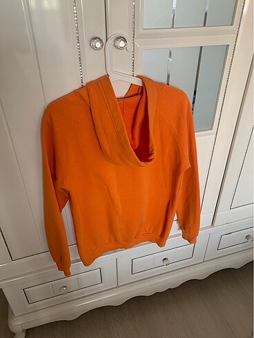 Addax Addax kapşonlu sweatshirt turuncu
