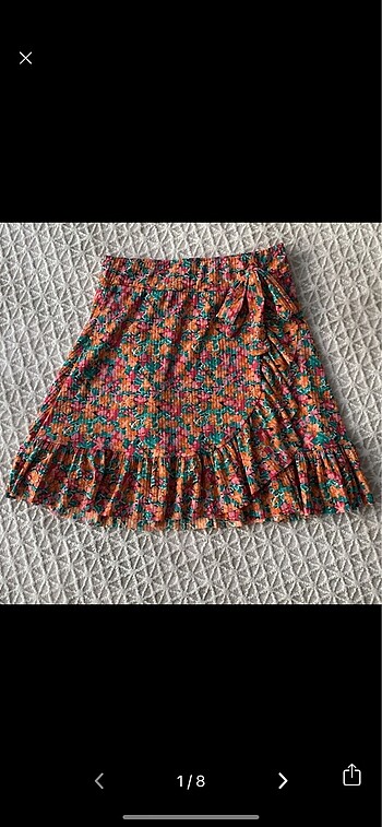 Ecrou marka çiçekli mini etek