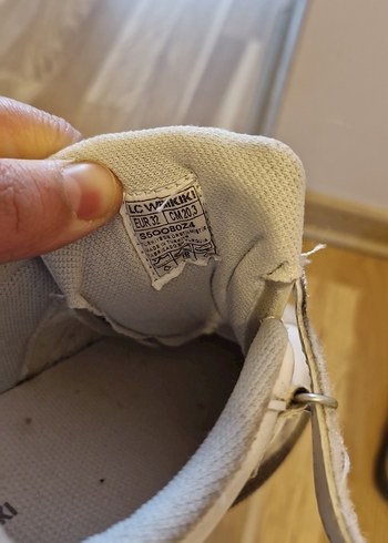 Kız Çocuk Beyaz Cırtlı Spor Ayakkabı - Görsel 6