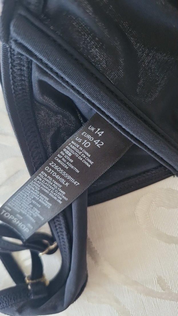 Siyah Minimalist bikini üstü - Görsel 3