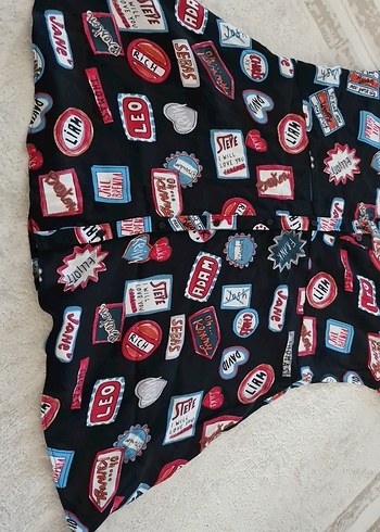 Düğmeli Mini Baskılı Kadın Gömlek elbise - Görsel 6