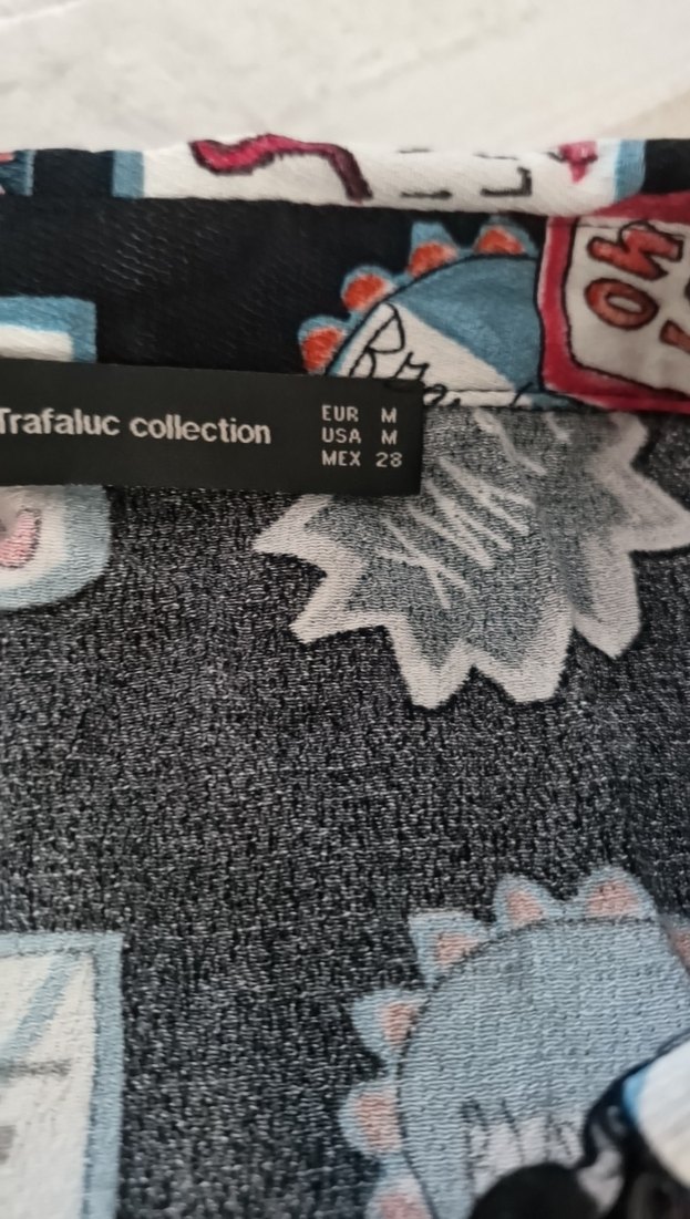 Düğmeli Mini Baskılı Kadın Gömlek elbise - Görsel 4