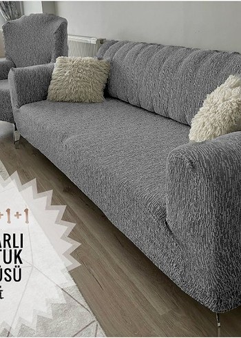 Gri Modern Koltuk Kılıfı