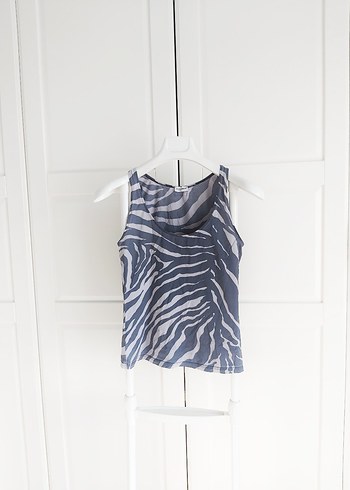 Dolce Gabbana Zebra Desenli Askıl Bluz