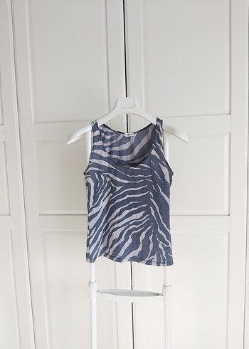 s Beden Dolce Gabbana Zebra Desenli Askıl Bluz