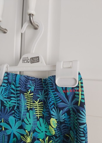 Çocuklar için Renkli Desenli Mavi Mayo - Görsel 5