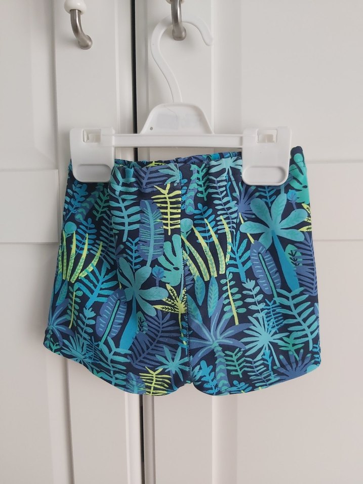 Çocuklar için Renkli Desenli Mavi Mayo - Görsel 3