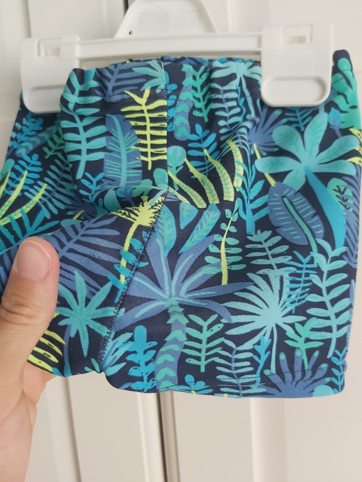 Çocuklar için Renkli Desenli Mavi Mayo - Görsel 2