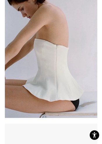Beyaz Straplez Kadın Büstiyer - Görsel 3