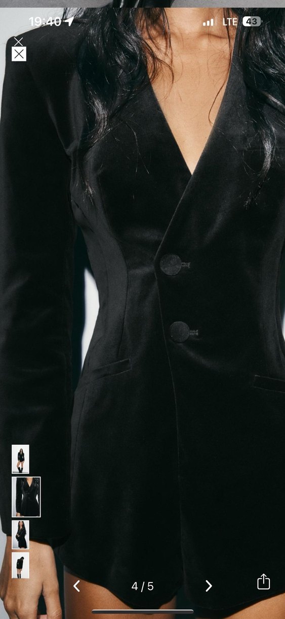 Siyah Süet V Yakalı Mini Elbise s m bedene olur - Görsel 2