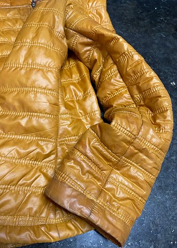 Sarı Fermuarlı Kadın Ceket - Görsel 7