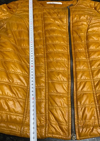 Sarı Fermuarlı Kadın Ceket - Görsel 6