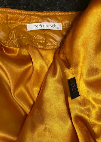 Sarı Fermuarlı Kadın Ceket - Görsel 8