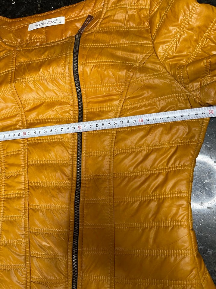 Sarı Fermuarlı Kadın Ceket - Görsel 5