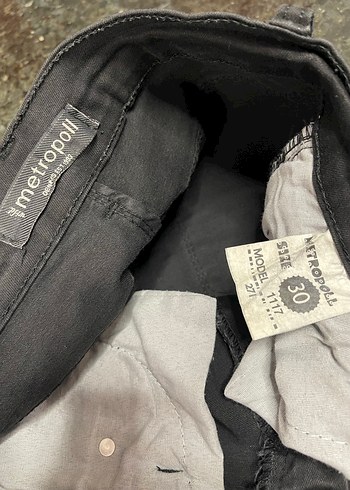 Siyah Yırtık Detaylı likralı Kot Pantolon - Görsel 7