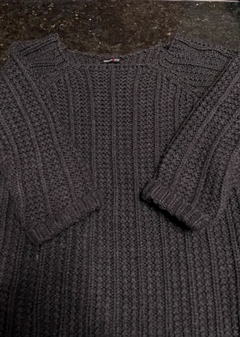 Gri Örgü Kadın Triko Bluz - Görsel 4