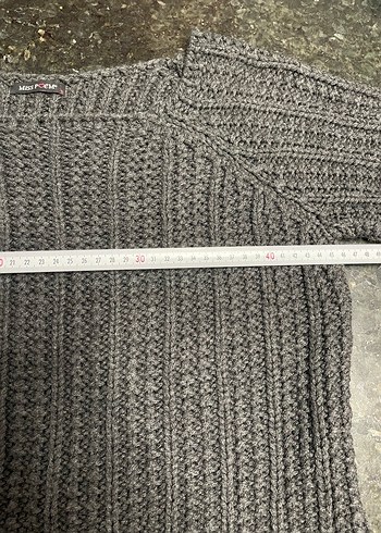 Gri Örgü Kadın Triko Bluz - Görsel 7