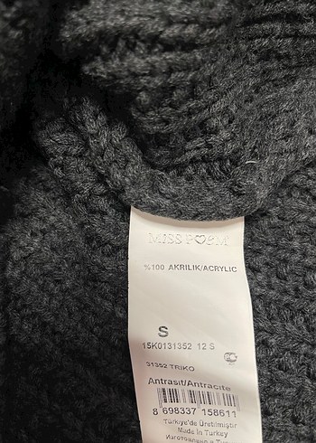 Gri Örgü Kadın Triko Bluz - Görsel 5