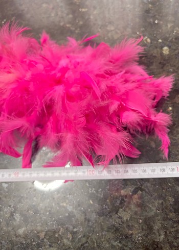 Pembe Tüylü Nakışlı Kız Aksesuarı - Görsel 4