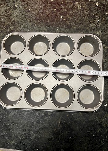 12'li Gri Muffin Kek Kalıbı - Görsel 3