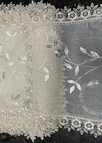 Nakışlı Vintage krem peçete - Görsel 5