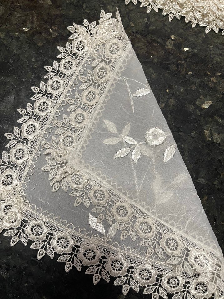 Nakışlı Vintage krem peçete - Görsel 4