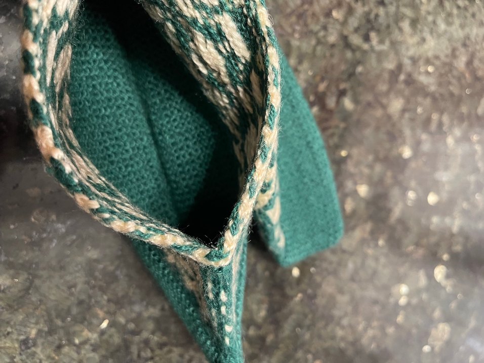 yeşil örgü patik - Görsel 4