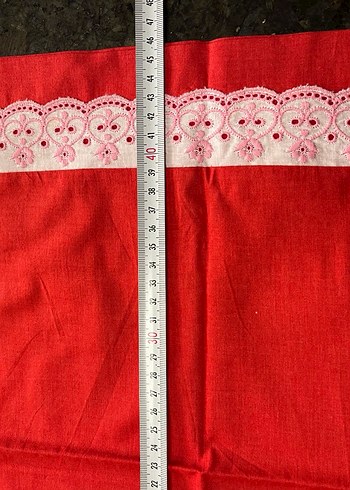 Nakışlı Kırmızı yastık kılıfı - Görsel 2