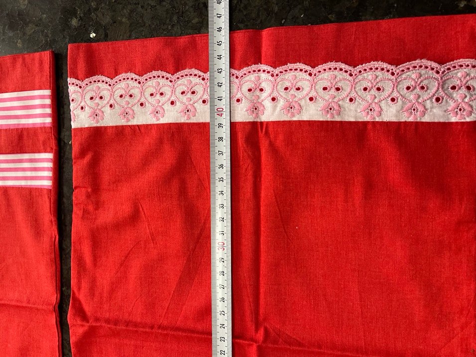 Nakışlı Kırmızı yastık kılıfı - Görsel 2