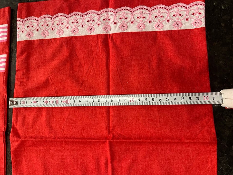 Nakışlı Kırmızı yastık kılıfı - Görsel 3